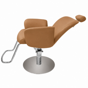 Barber Chair Antique Black | Classic Chrome Base Salon